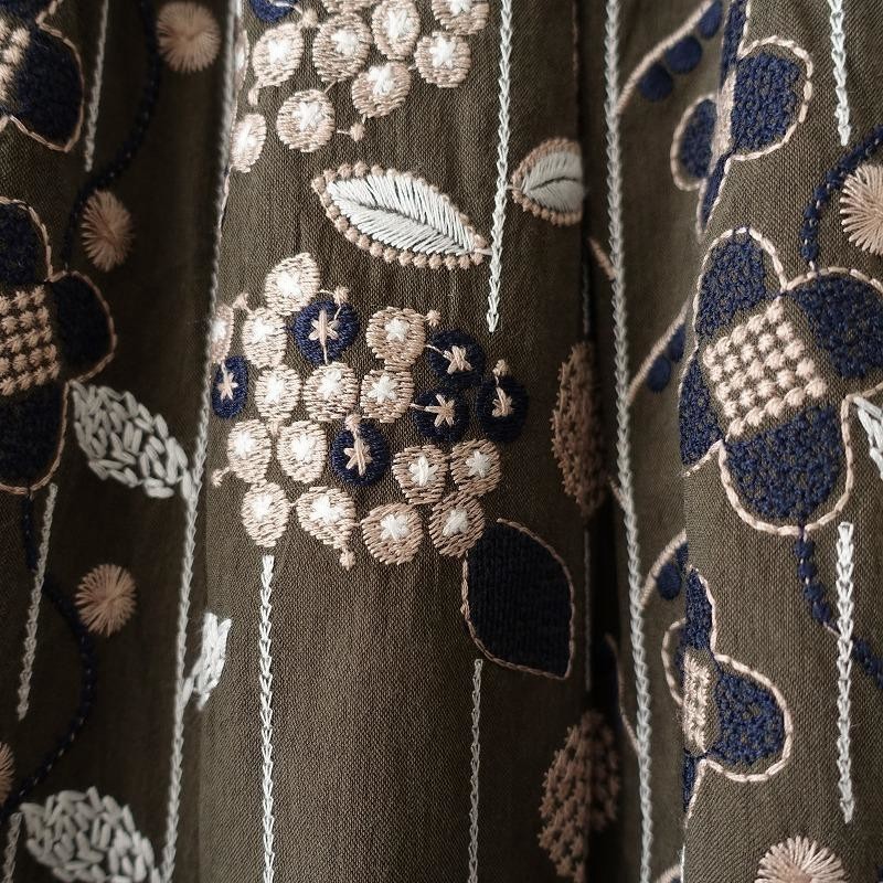 美品】マーブルシュッド marble SUD *Floral Stripe 刺繍