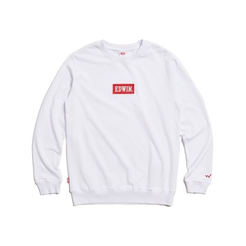 EDWIN｜男裝｜BOX LOGO繡花長袖T恤