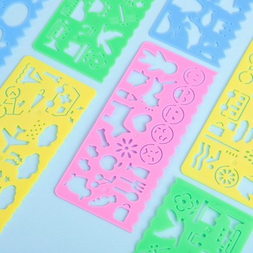 Baby童衣 兒童萬花筒幾何模版 男女童多造型描畫模尺 學生筆記用圖案創意尺 88098