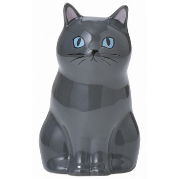 SETO CRAFT 貓咪造型花器 / 筆筒 - 黑貓