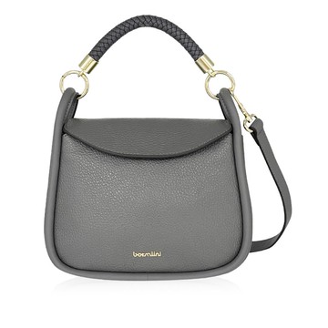 BORSALINI 俐落交織背提2用包+帶 灰