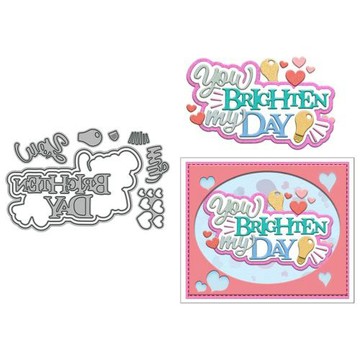 壓花刀模you brighten my day切割刀模scrapbook紙藝碳鋼刀模代發