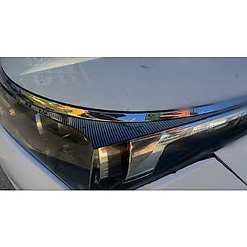 ~歐力斯~豐田 TOYOTA 14-18年 11代 11.5代 ALTIS 大燈眉 大燈飾條 前燈眉 碳纖維紋 烤漆黑