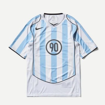 胖達）NIKE TOTAL 90 Dri-FIT Jersey 足球衣 短袖 休閒上衣 IB4215-422 白藍 男