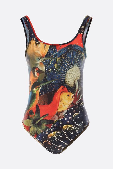 ALEXANDER McQUEEN Hieronymus Bosch lycra bodysuit Woman