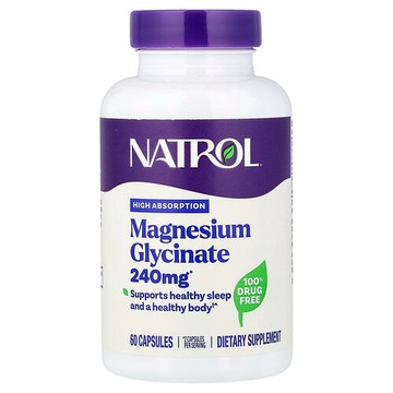 Natrol, 甘氨酸鎂，高吸收，60 粒膠囊（每粒膠囊 120 毫克）