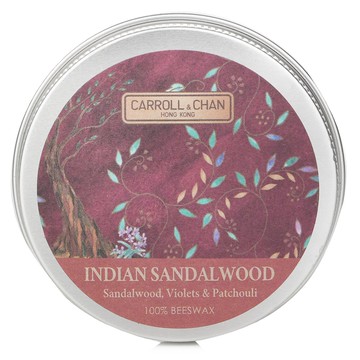卡羅爾與陳 Carroll & Chan - 100% 蜂蠟迷你罐裝蠟燭 - # Indian Sandalwood (Sandalwood, Violets & Patchouli)