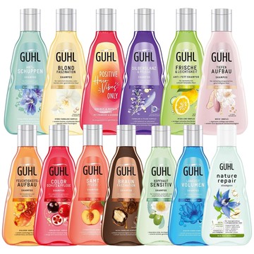 德國 GUHL 精油洗髮露 修護潤髮乳 250/200ml 藍錦葵/白蘭花/蔓越莓/銀髮光澤/柑橘柚子/杏仁/無花果/巴西莓果/夏威夷胡桃/白茶/蘭蓮花 附發票【心心哈德】現貨 全館499超取免運｜滿額領券最高現折$200｜雙12嘉年華⚡專櫃 美妝 香氛 保養 禮享保養 香約聖誕 美的三次方