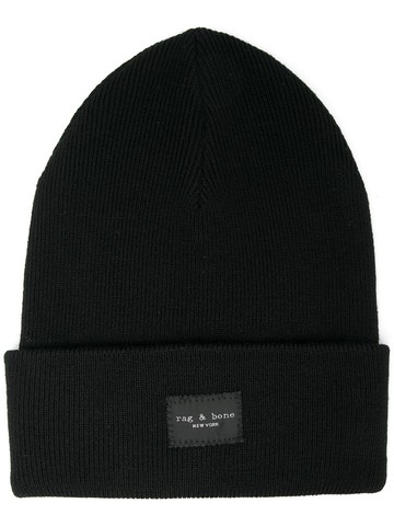 rag & bone - Addison ribbed-knit beanie - women - Nylon/Spandex/Elastane/Wool - One Size - Black