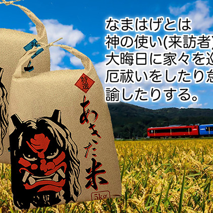 定期便 令和5年産 あきたこまち 精米 10kg（5kg×2袋）3ヶ月連続発送（合計 30kg）秋田県 男鹿市