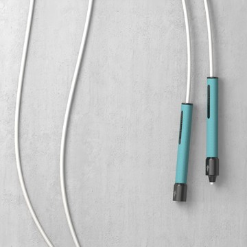 CROSSROPE JRD Freestyle LE Rope 跳繩  PVC塗層和尼龍繩芯  繩長325cm  青握把 白繩  1條