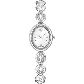 SWAROVSKI Imber oval 無盡光芒手鍊式腕錶-25x21mm銀色 5740826