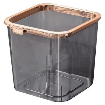 小麥購物 桌面垃圾桶  小(16 x 16 x 15cm)  透灰色  1個