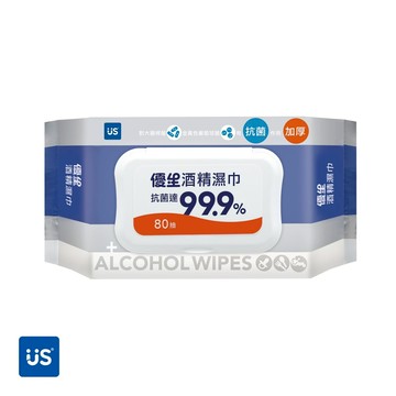 【US BABY 優生】酒精濕巾超厚型 80抽