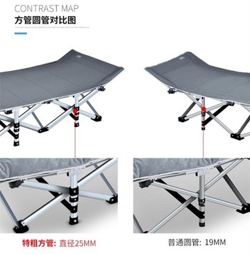 加固折疊床折疊躺床單人午休床辦公室睡椅簡易陪護行軍床HRYC 年終鉅惠 可開發票