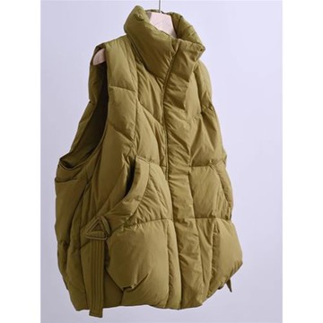 2024秋冬新款羽絨服女裝馬甲時尚小眾大碼加厚外穿顯瘦馬夾外套潮