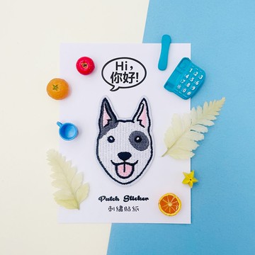 刺繡貼紙-牛頭㹴