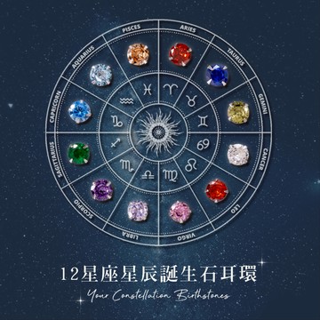 【活動限定優惠賣場】[925純銀] 12色幸運誕生石耳環