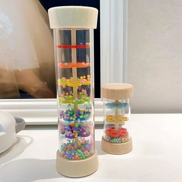幼兒童雨聲筒 奧爾夫樂器雨聲器 木質響筒模擬下雨聲 雨聲板沙漏早教玩具
