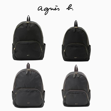 【other more 特選潮流】正品公司貨 Agnés b. 亞妮斯比 經典尼龍金拉鍊後背包