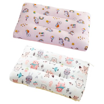 Annette 100%純棉可水洗兒童枕頭 柔軟舒適  彩虹飛馬 + 好朋友-米色