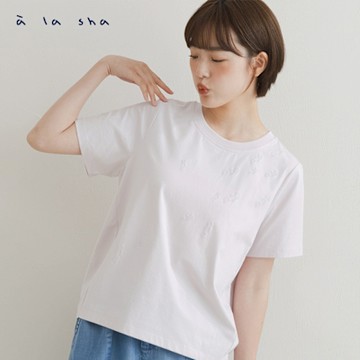 a la sha 飛飛發泡印花短袖T