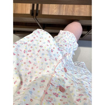 DUYI~夢詩 睡衣女甜美彩色小碎花夏季新款短袖短褲慵懶少女家居服套裝可外穿