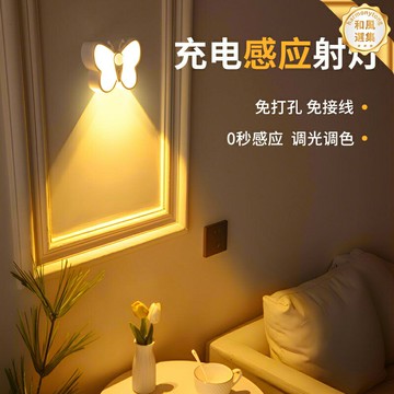 【磁吸免打孔】感應小夜燈 氛圍燈 臥室燈 床頭燈 壁燈 無線充電 人體感應 智能光控 柔光伴睡 起夜神器