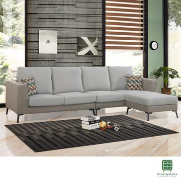 【Hampton 漢汀堡】科赫布面L型四人沙發