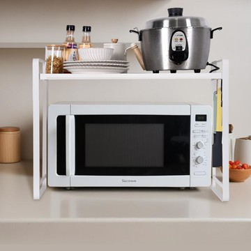 Homely Zakka 日式簡約伸縮式微波爐架/廚房置物架/收納架