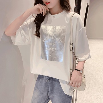 韓版寬鬆字母短袖連衣裙【T245】