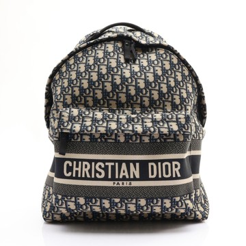 Dior 迪奧 藍色 Oblique 緹花帆布 後背包 【二手名牌BRAND OFF】