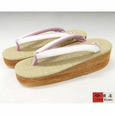菱屋謹製CALEN BLOSSO 夏用博多織 CAFE ZORI（M）ベージュ | www 
