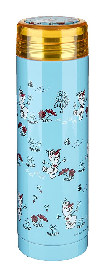 雪寶不鏽鋼瓶(藍黃)300ml，隨手瓶/保溫杯/直飲式水壺/保冷保溫/環保/冰雪奇緣，X射線【C421361】