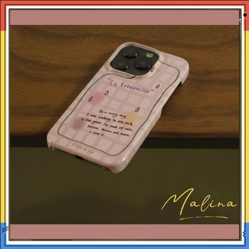 ins風.英文格紋蘋果16Pro手機殼iPhone15新款菲林13/12小眾11硬xr個性14