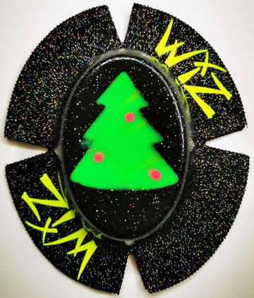 英國WIZ 手工彩繪 聖誕特別版 聖誕樹紅果 滑塊/彩繪/卡普/磨膝/側掛【訂購品非現貨/下單七至十四個工作天到貨】