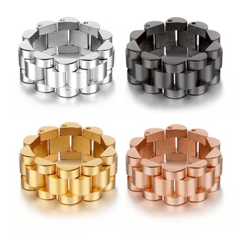 《316小舖》今天特價【C629】(優質鈦鋼戒指-時尚錶帶式戒指食指戒男戒指錶帶戒子銀戒金戒不生銹戒指防水戒指鋼尾戒指)