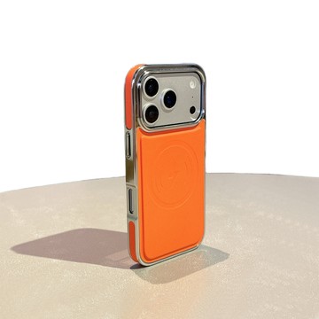 電鍍邊框 皮紋磁吸殼 保護殼 防摔殼 適用於 蘋果 iPhone 17 16 15 14 pro max 手機殼