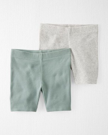 Toddler Organic Cotton Ribbed Pedal Shorts