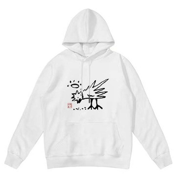 唐伯虎點秋香 周星馳 神鳥鳳凰 小雞吃米圖 香港 港片 水洗帽t 做舊帽t 美式復古帽t 帽T 落肩 寬鬆 印花水洗衛衣