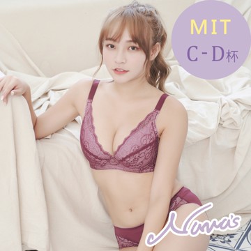 【露娜斯】春嵐曼舞。C-D杯 涼感集中包覆低脊心高脅邊大罩杯機能內衣【紅】台灣製 U317