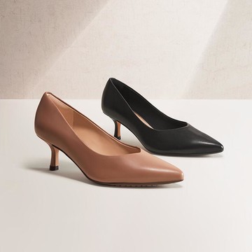 【免運】clarks其樂女鞋紫羅蘭系列春秋新款黑色尖頭高跟鞋小跟通勤單鞋