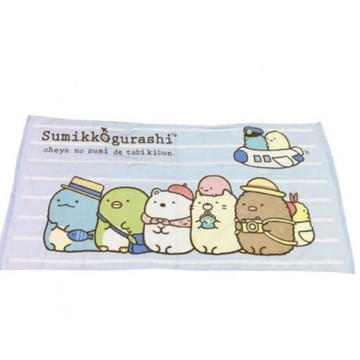 【台灣興隆毛巾】角落生物親子純棉小浴巾-藍色 (單條包裝) 正版授權