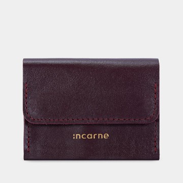 簡約經典酒紅色皮革皮夾