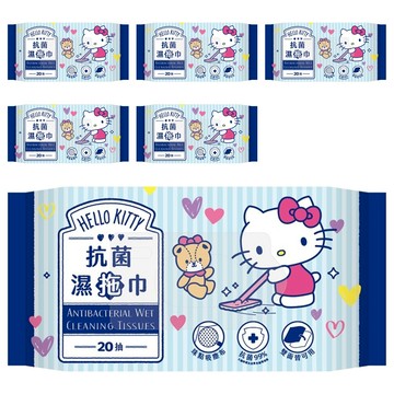 Hello Kitty 凱蒂貓 抗菌濕拖巾  6包  300 x 200mm