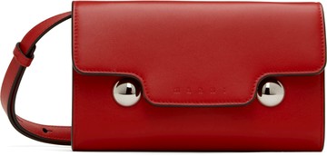 Marni 红色 Leather Trunkaroo 单肩包
