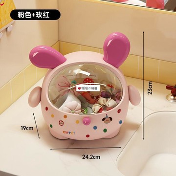 可開發票☆【臺灣精品】💕兒童髮飾收納盒女孩寶寶髮夾橡皮筋手飾收納箱分層多層透明首飾盒