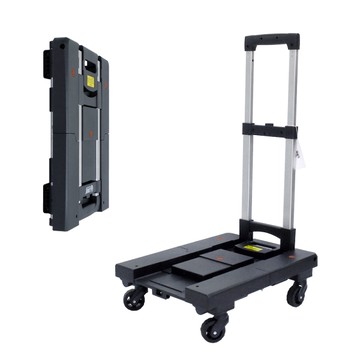 大船回港【第二代全摺疊平板手推車-小】輪子可收 便攜 折疊平板車 拖車 行手推車 購物車 買菜車