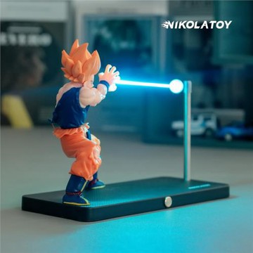 NIKOLATOY龍珠周邊創意龜派氣功磁吸卡卡羅特氛圍感夜燈裝飾擺件