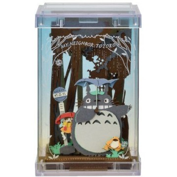 真愛日本 立體紙劇場 附展示盒 聽雨聲跳舞 龍貓totoro 宮崎駿 吉卜力 PAPER THEATER 立體模型
